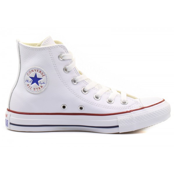 Tenisi înalți Converse Chuck Taylor All Star HI WHT LEA - 132169C