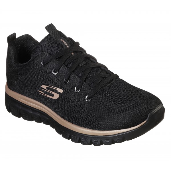 Pantofi sport SKECHERS GRACEFUL - GET CONNE 12615 BKRG