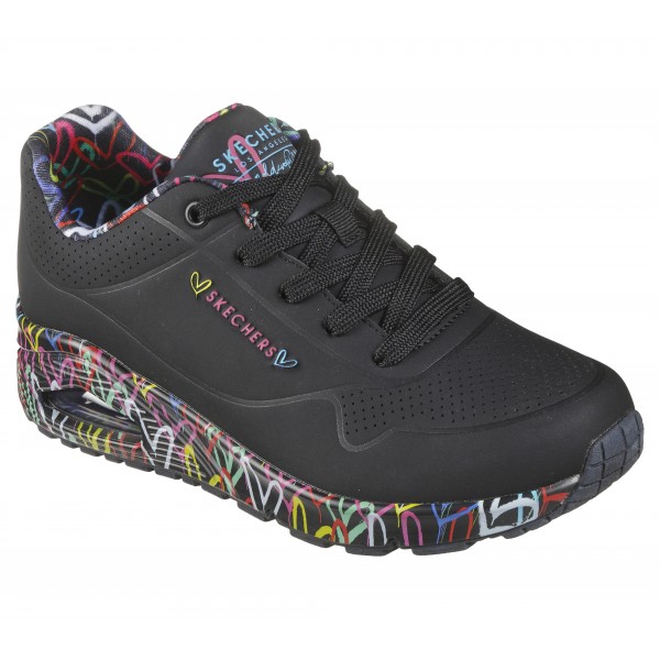 Pantofi sport SKECHERS UNO - LOVING LOVE 155506 BBK