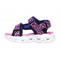 Sandale cu lumini SKECHERS HEART LIGHTS SANDAL-SAVVY CAT 302090N HPBL