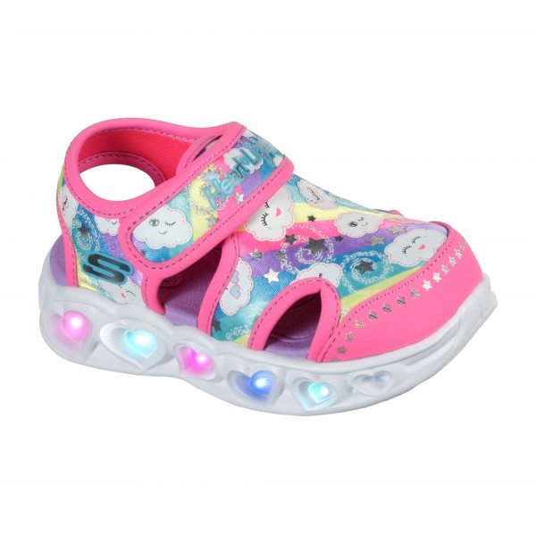 Sandale cu lumini SKECHERS HEART LIGHTS SANDALS 302977N HPMT